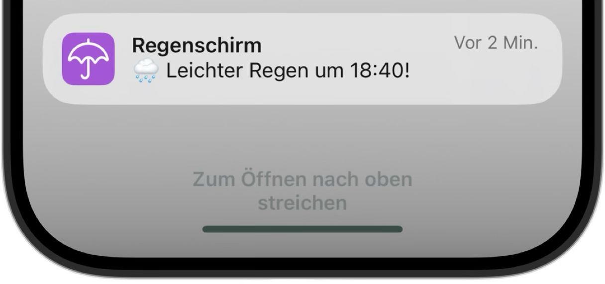 Regenwarnung